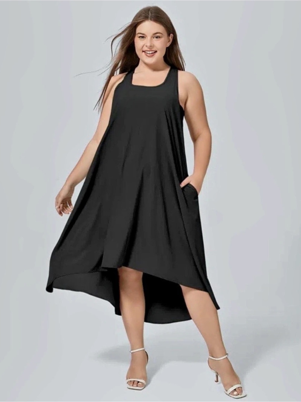 Halara Breezeful RacerPocket High Low Flowy Midi Quick Dry Casual Dress Size 3X
